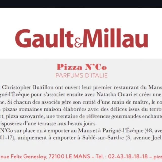 L'article Gault&Millau « Pizza N'Co, parfums d'Italie », publié par la maison sur Instagram le 7 mars 2025