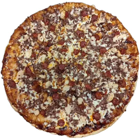 Pizza Carnivore vue de dessus