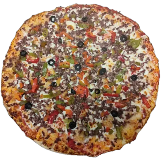Pizza Mexicaine vue de dessus