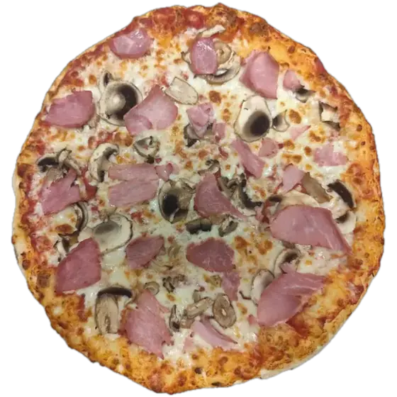 Pizza Regina vue de dessus